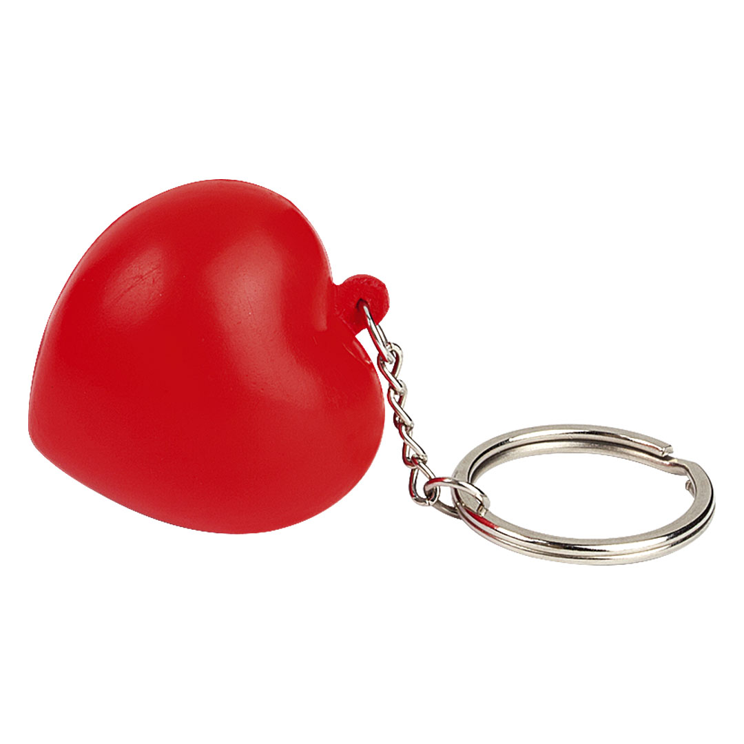 Key holder with antistress PU foam ball