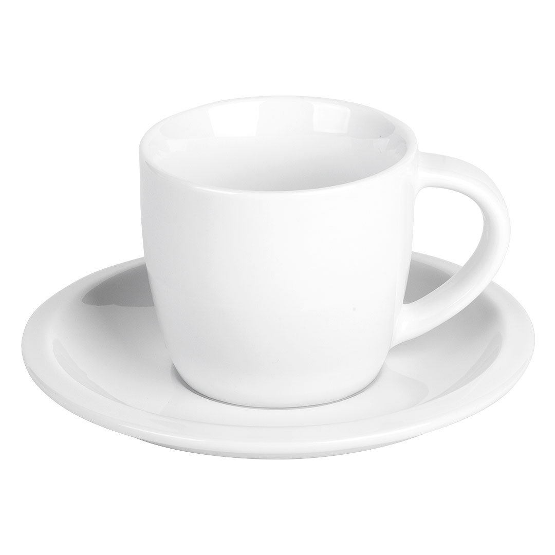 Fine stoneware cappuccino cup and saucer, 150 ml