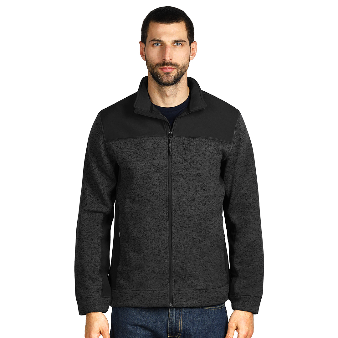 Unisex softshell and knitted fleece jacket