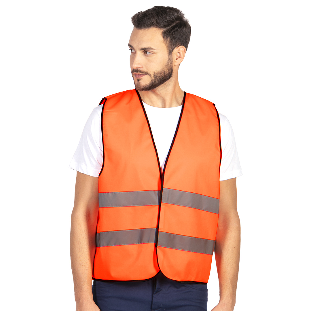 Unisex fluorescent safety reflective vest