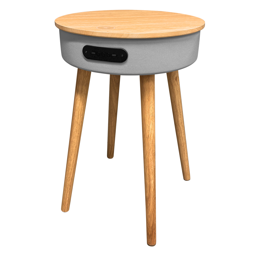 Smart table with speaker and wireless charger, 15W